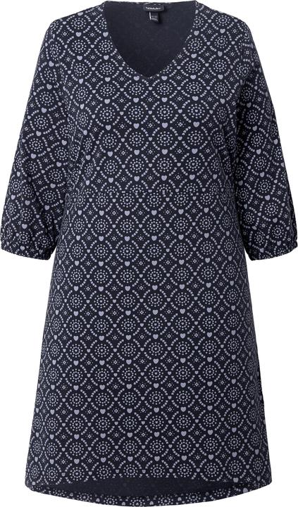 Produktbild Ulla Popken Jerseykleid, A-Linie, V-Ausschnitt, 3/4-Arm (62)