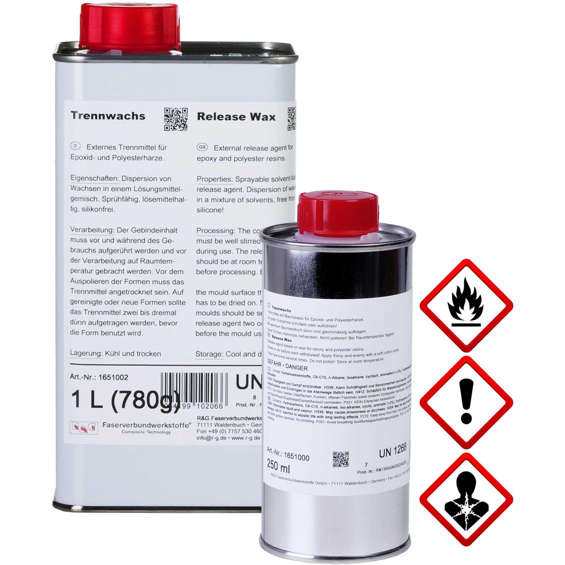 R&G trennwachs, kanister/ 1 liter