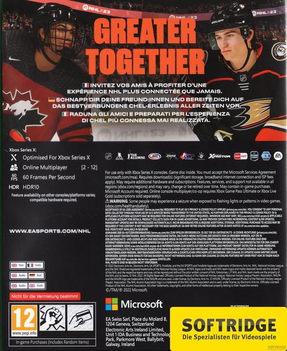 Image du produit EA Games NHL 23 (Xbox Series X, Multilingue)