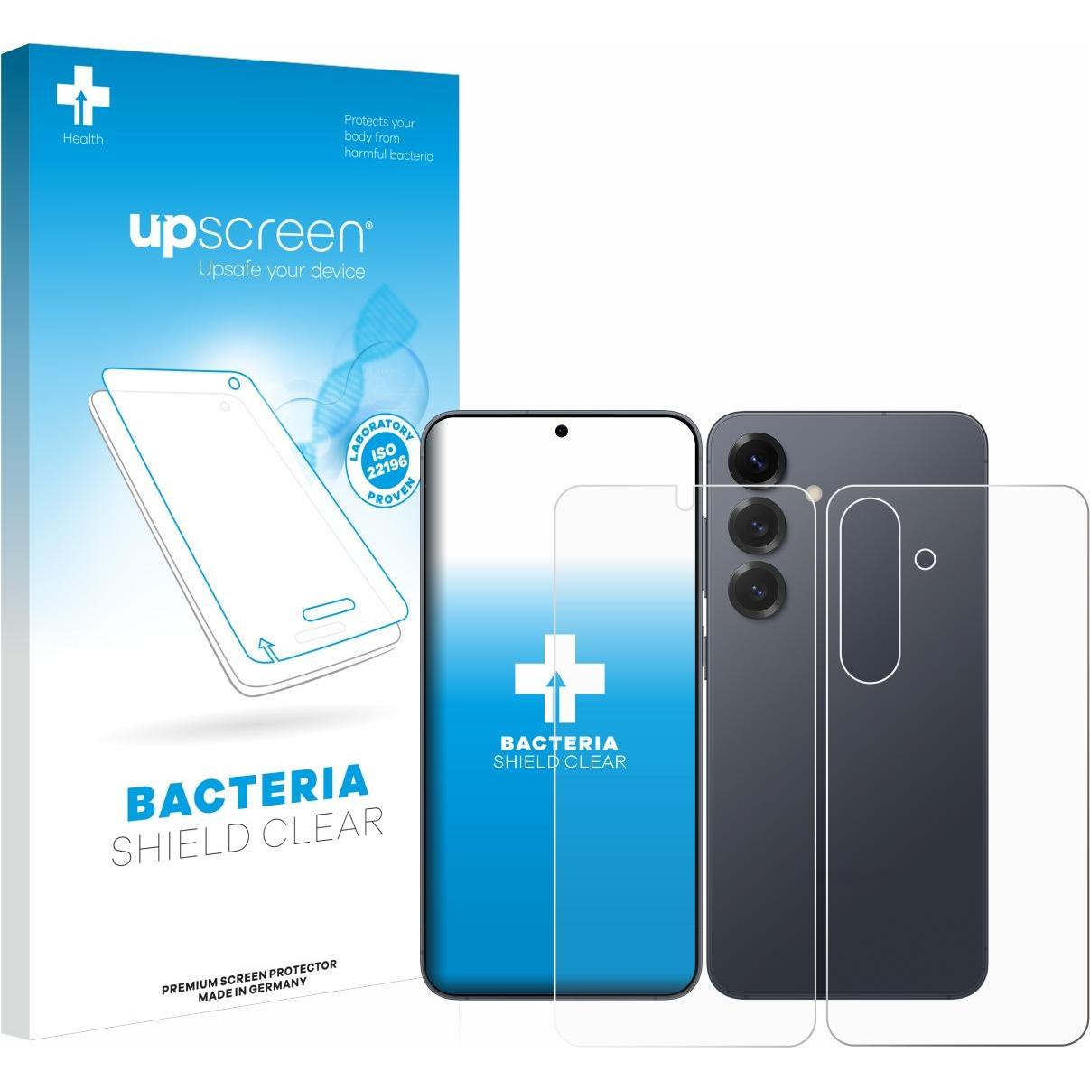 upscreen Schutzfolie Displayschutz Displayschutzfolie Folie Klar antibakteriell (1 Stück, Samsung Galaxy S25), Smartphon...