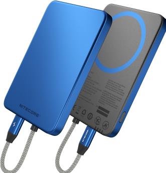 Actual product image Nitecore POCKET 5 Magnetic Ultra Thin Power Bank Cobalt Blue (5000 mAh, 22.50 W)