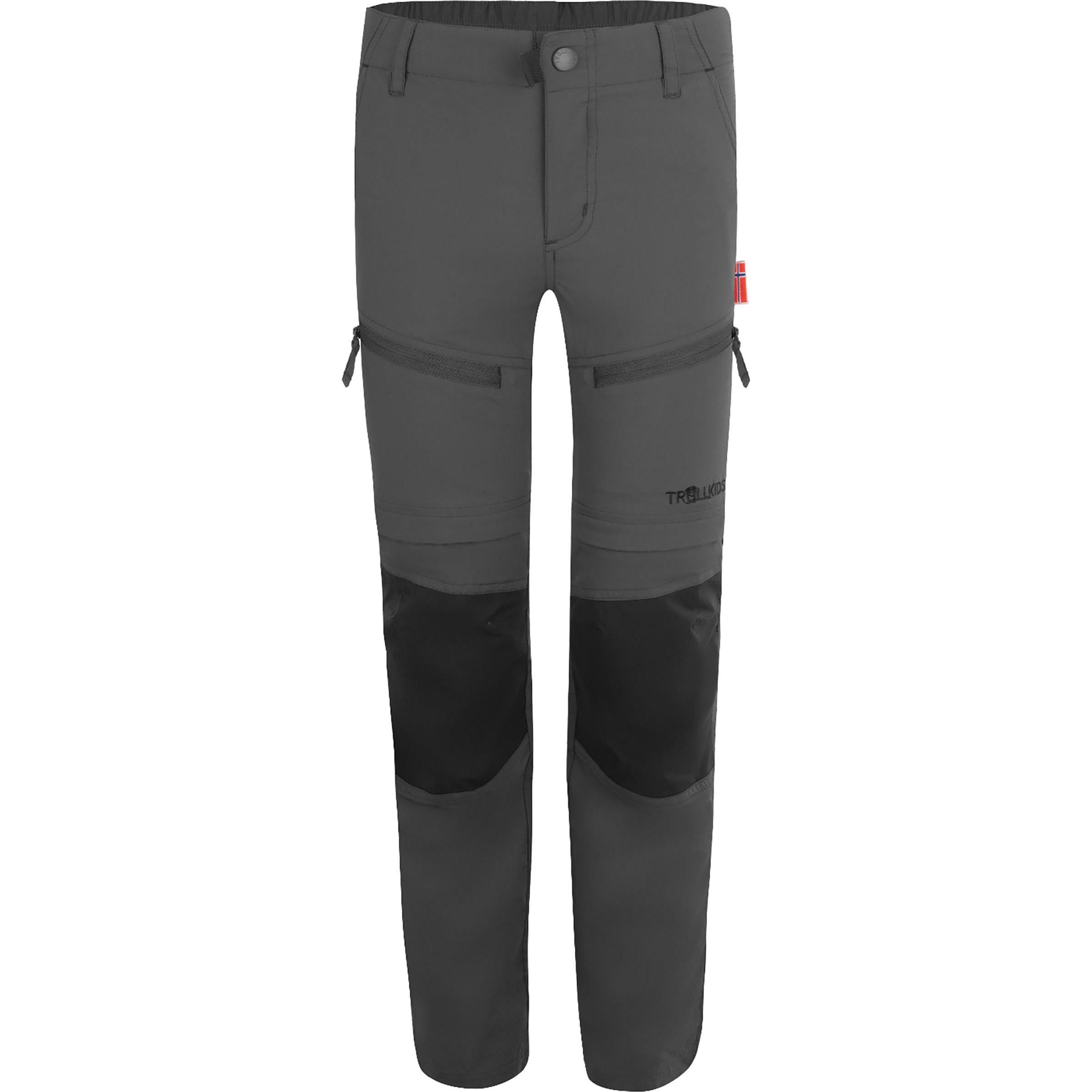 Trollkids, Jungen, Outdoorhose, Nordfjord Zip-off Hose (134), Grau, 134