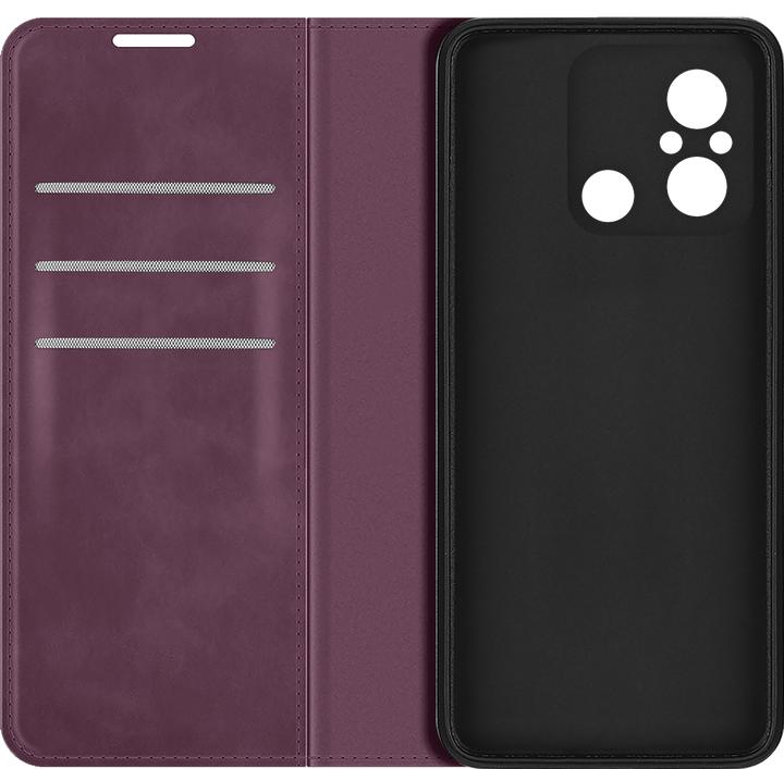 Actual product image Cazy Book Case Compatible with Xiaomi Redmi 12C - Cover Foldable Magnetic Synthetic Leather - Purple (Xiaomi Redmi 12C)