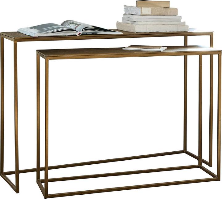 Image du produit Loberon Konsole 2er Set Olvenzo antikmessing (118 x 30 x 78 cm)