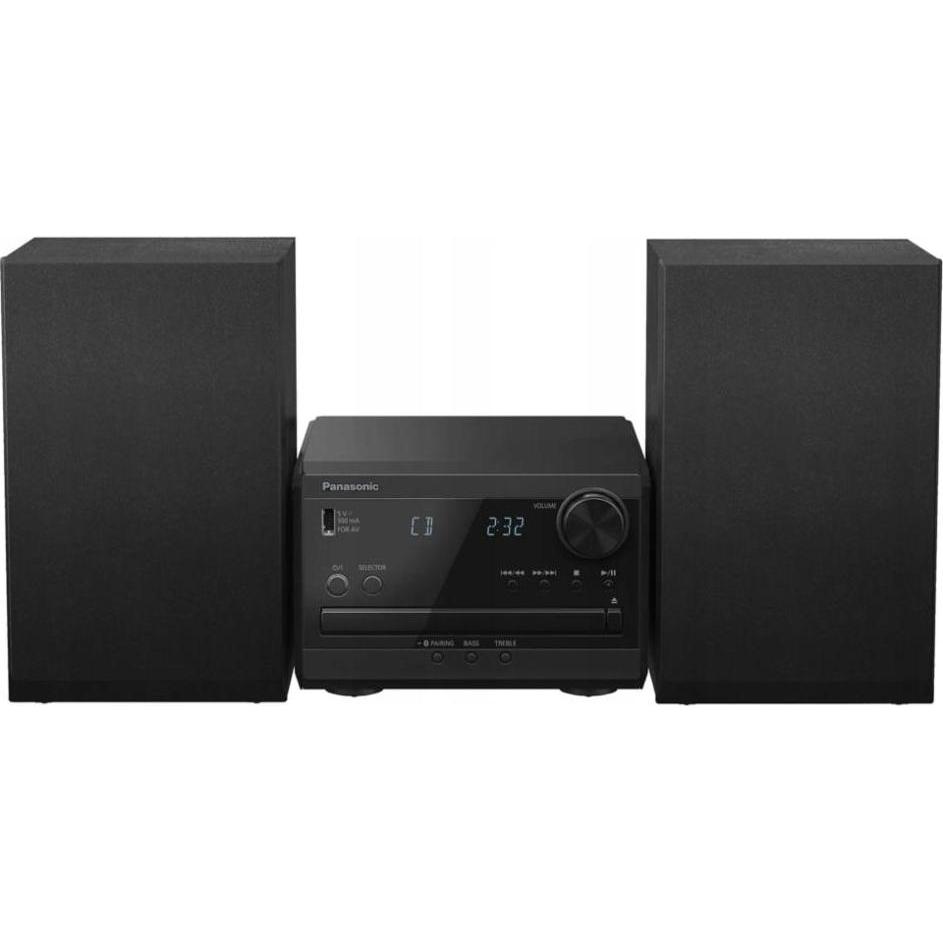 Panasonic SC-PM270EG-K Compact System (Bluetooth, CD Player, Airplay, 2x 10 W), Stereoanlage, Schwar