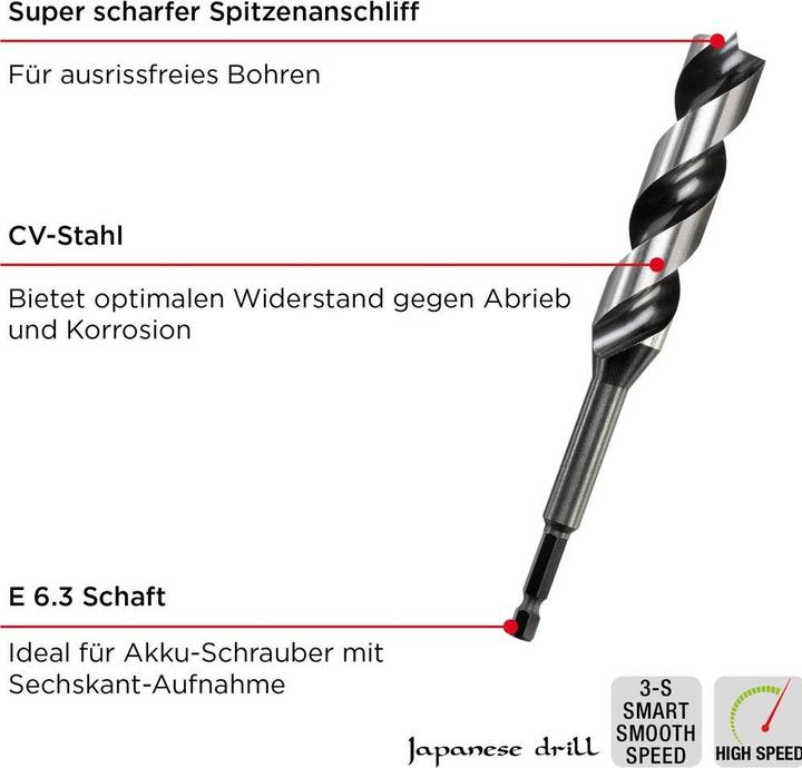 Produktbild kwb Schlangenbohrer 3S 12 x 235 mm (12 mm)