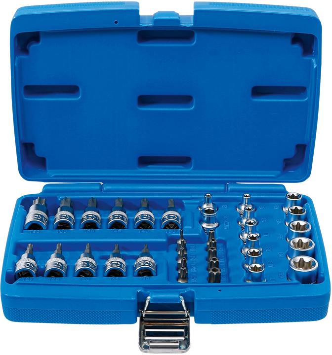 BGS Bit- und Steckschlüsseleinsatz-Satz 10 mm (3/8") T-Profil (für Torx) 34-tlg. (T-Profil)