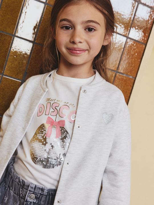 Actual product image Vertbaudet Mädchen Shirt mit Metallic-Print und Recycling-Baumwolle (128)