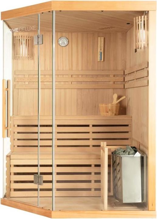 Actual product image Home Deluxe Indoor sauna CASHEIM XL - 150 x 150 cm for 3 persons - Traditional sauna with 6kW heater