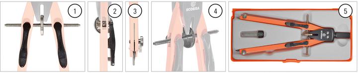 Produktbild Ecobra Zirkel Duo-Tec 17cm 426121 350mm, lila