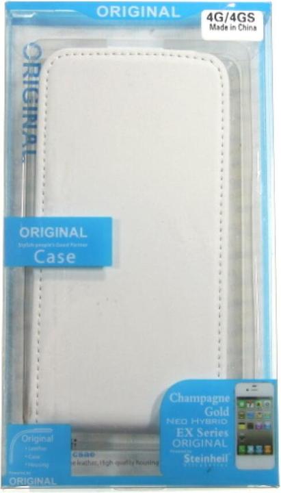 Produktbild OEM Slim Leather Flip Case iPhone 4/4s White (Apple iPhone 4s, Apple iPhone 4)