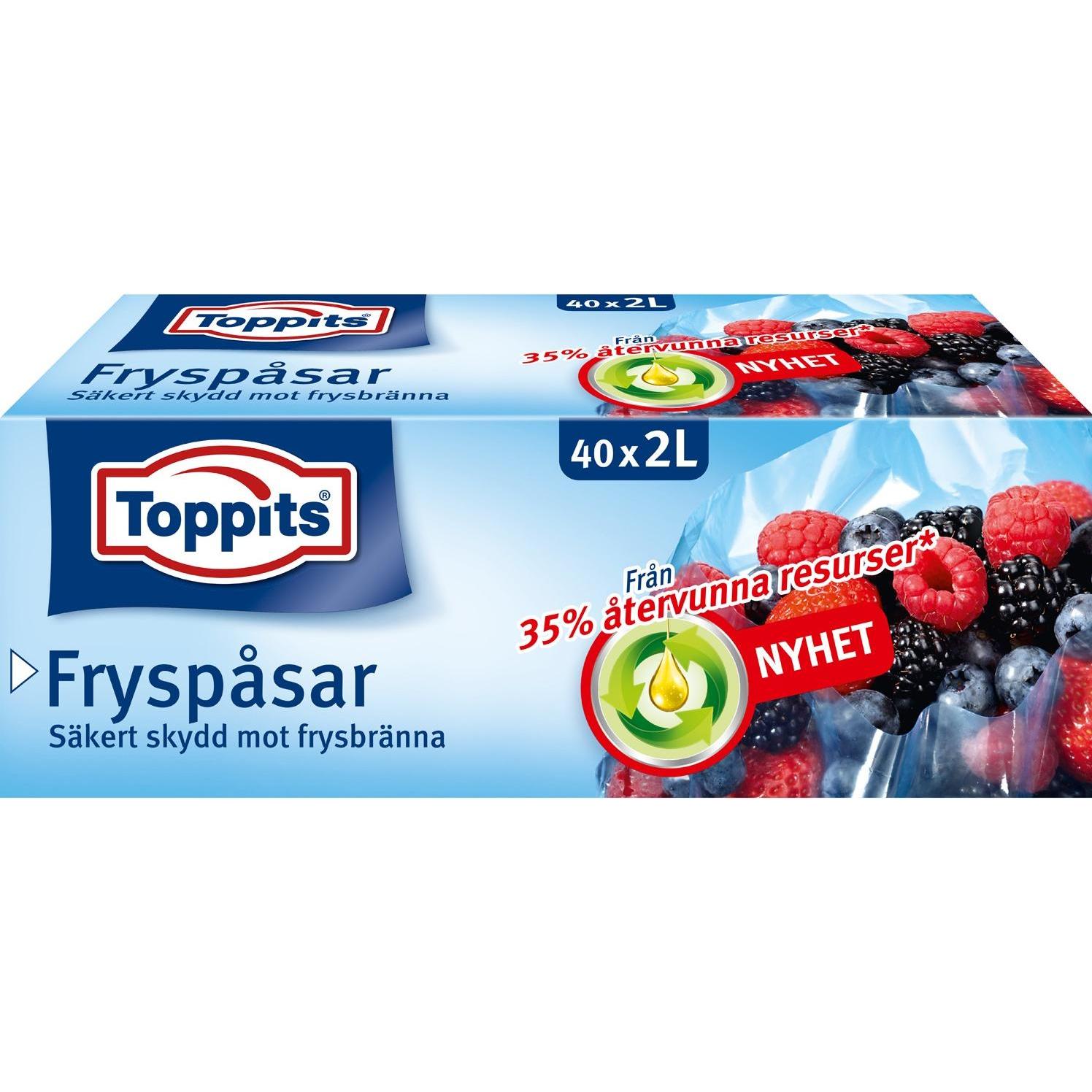 Toppits Fryspåsar 2L 9st DFP, Lebensmittelverpackung, Transparent