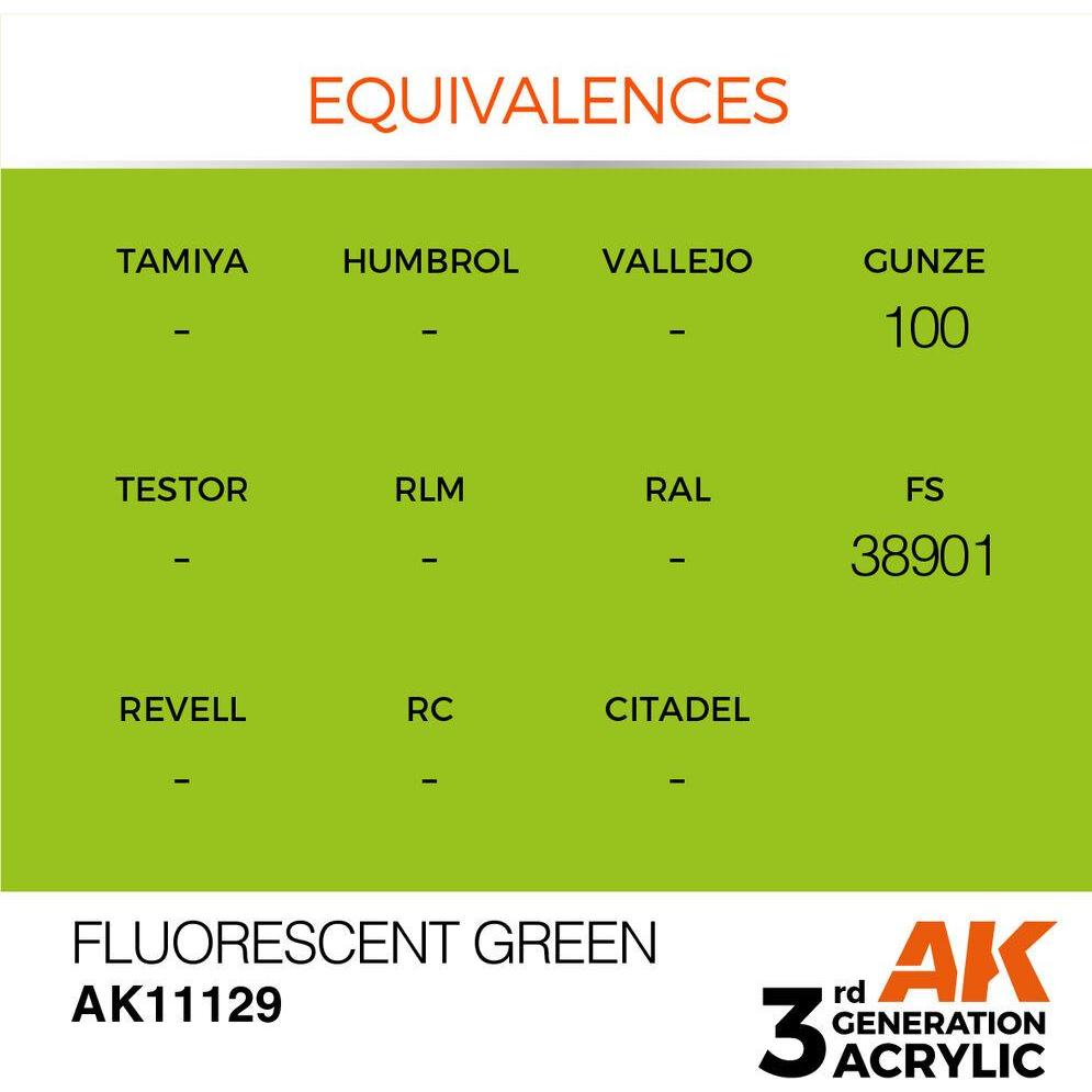 AK Interactive, Colore + Vernice per fai da te, Pot de Peinture - Verde fluorescente (17 ml) (17 ml)