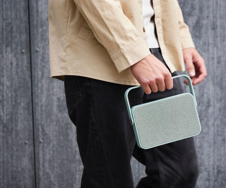 Actual product image Kreafunk aGROOVE+ speaker - Dusty green (KFWT188) (30 h, Rechargeable battery operated)