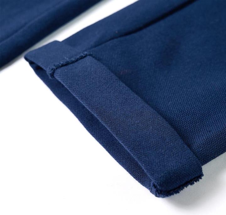 Actual product image VidaXL Children's trousers with drawstring navy blue 128,Material: 95 (128)