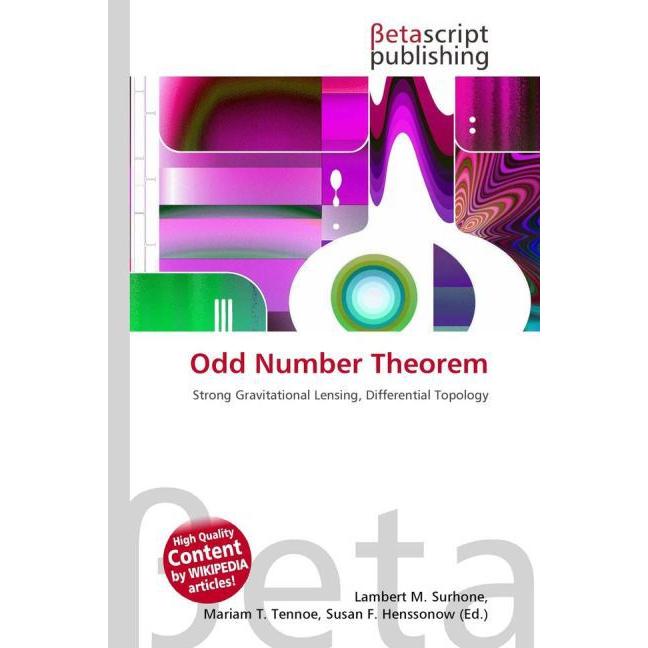 Odd Number Theorem, Fachbücher von Lambert M. Surhone, Mariam T. Tennoe, Susan F. Henssonow