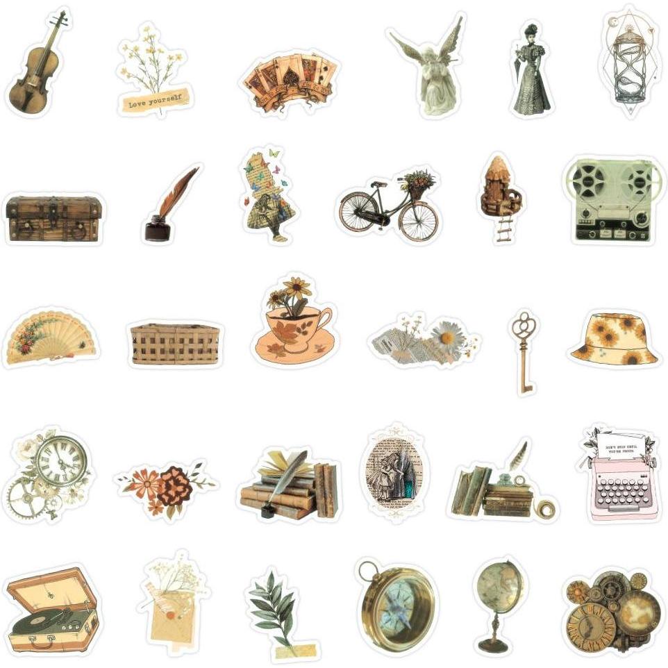 Thumbnail - JTI, Sticker, Aufkleber - Vintage-Stil - 50 Stück