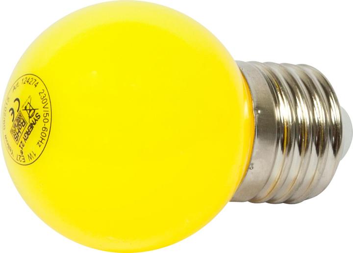 Synergy 21 LED Retrofit E27 Tropfenlampe G45 gelb 1 Watt fÃ¼r Lichterkette (E27, 1x)