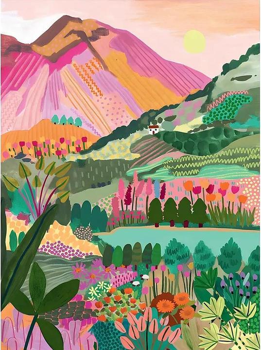Immagine prodotto Pieces & Peace Mini Puzzle - Rainbow Mountain (96 pezzi)