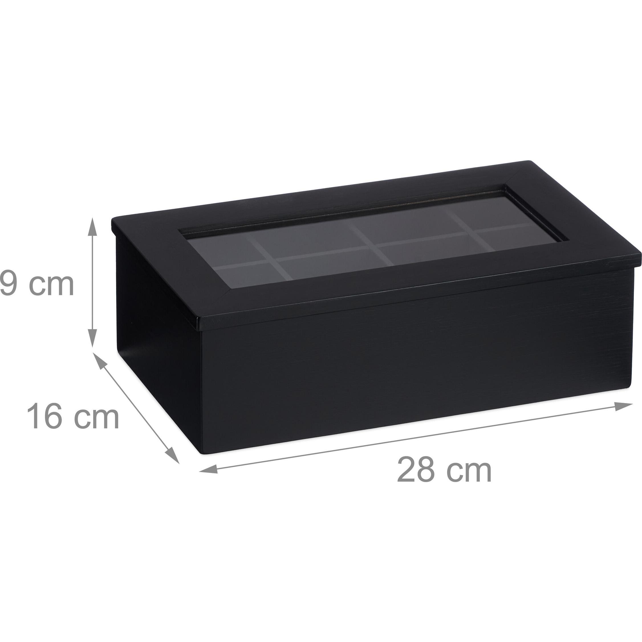 Thumbnail - Relaxdays Teebox, Vorratsbehälter, Schwarz