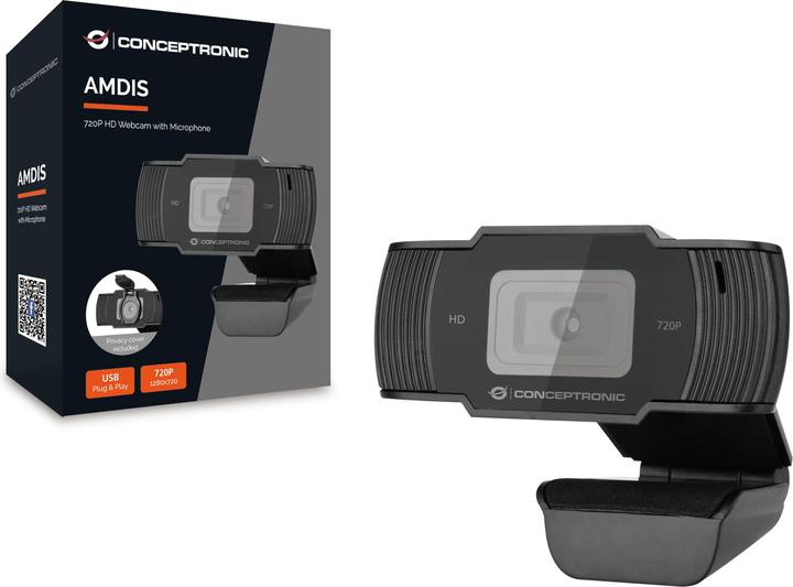 Actual product image Conceptronic AMDIS 720P HD Webcam with Microphone