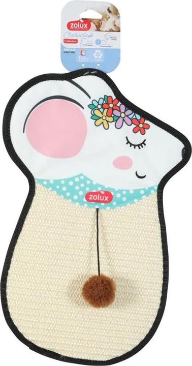 Zolux Drapka dla kota do powieszenia mysz sizal z zabawką CHATOUILLE 51cm
