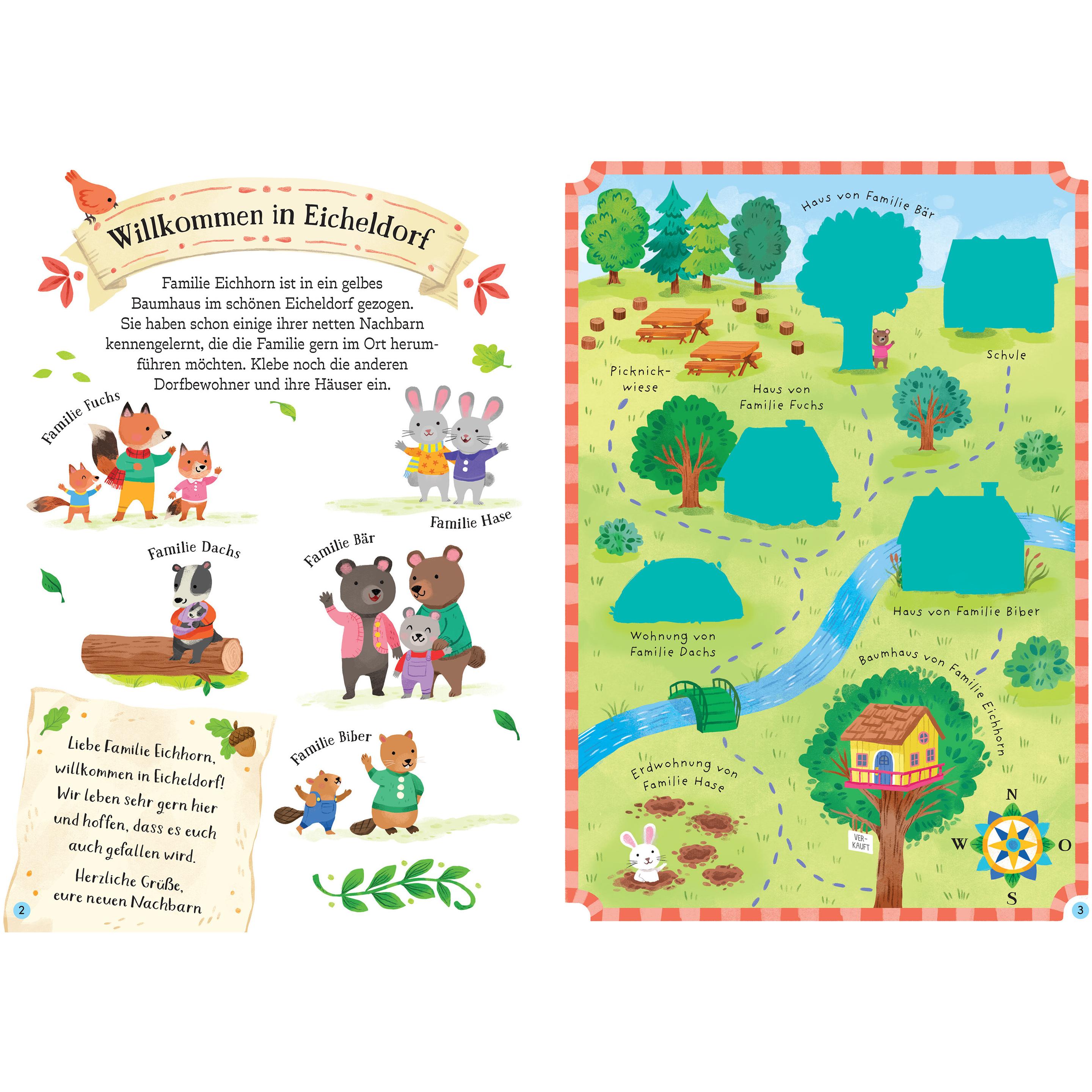Thumbnail - Usborne Publishing, Sticker, Mein Immer-wieder-Stickerbuch: Familie Eichhorn zieht um