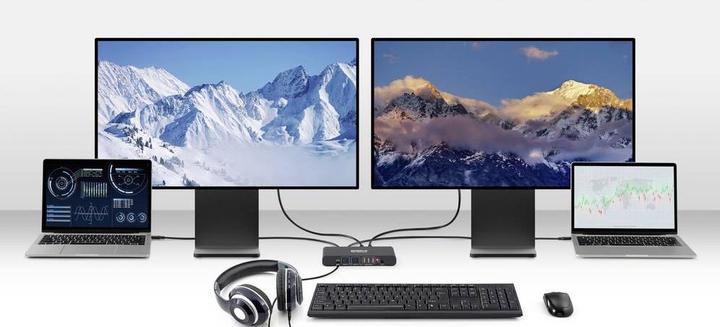 Produktbild SpeaKa Professional SP-KVM-2P4K KVM-Umschalter Grau (matt)