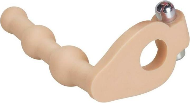 Actual product image Lovetoy Anal Stimulator The Ultra Soft Bead 6 with Vibration Flesh