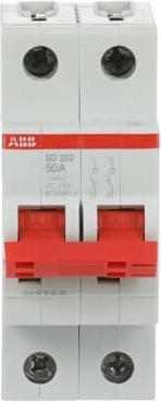 Actual product image ABB SD202/50 switch-disconnector 2P, 50A 2CDD282101R0050