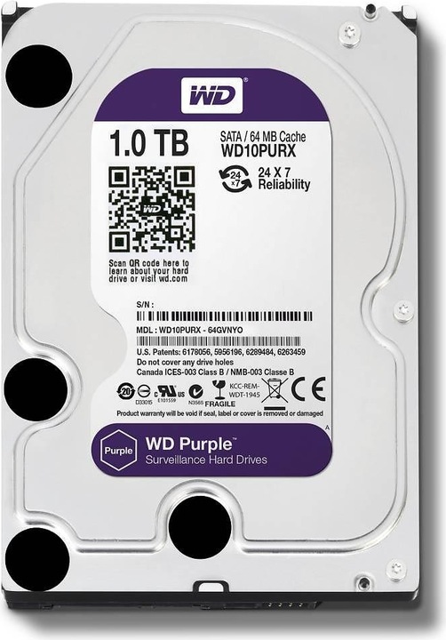 Actual product image WD Purple (1 TB, 3.5", CMR)