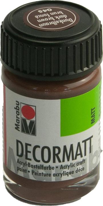 Productafbeelding Marabu Decormatt acryl 15 ml in een potje donkerbruin (15 ml)