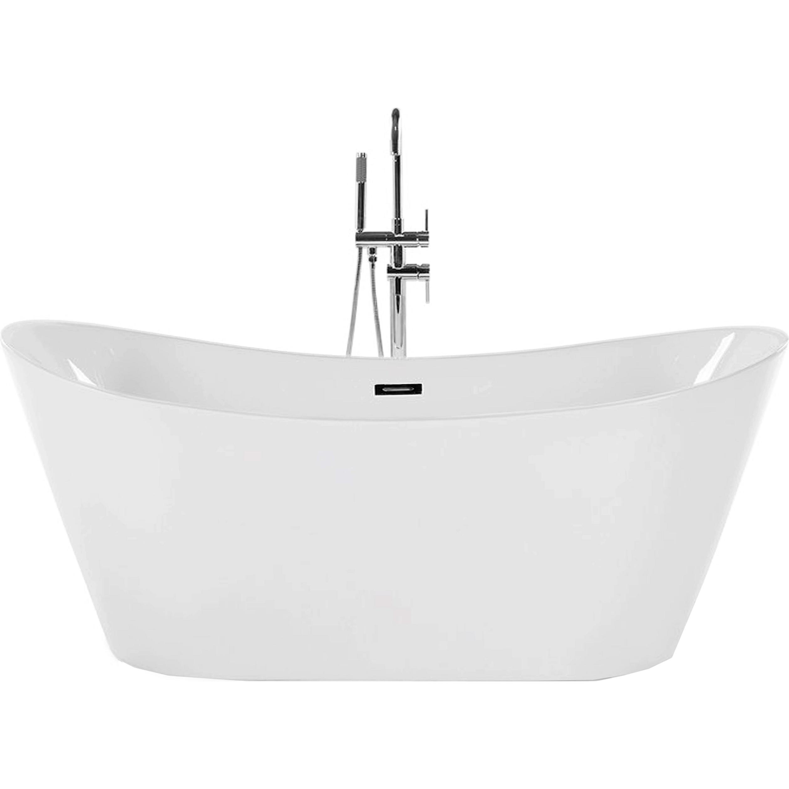 Beliani, Badewanne, Badewanne freistehend weiss oval 180 x 78 cm ANTIGUA (253 l, 180 cm, 78 cm)