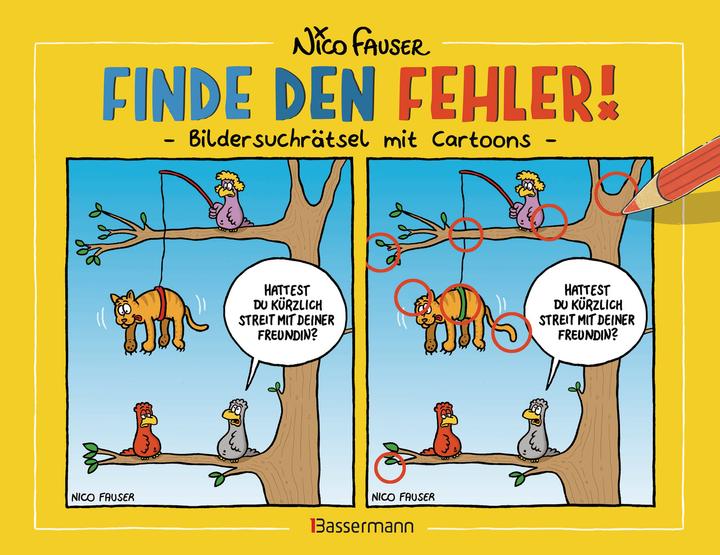 Produktbild Finde den Fehler - Bildersuchrätsel mit Cartoons (Deutsch)