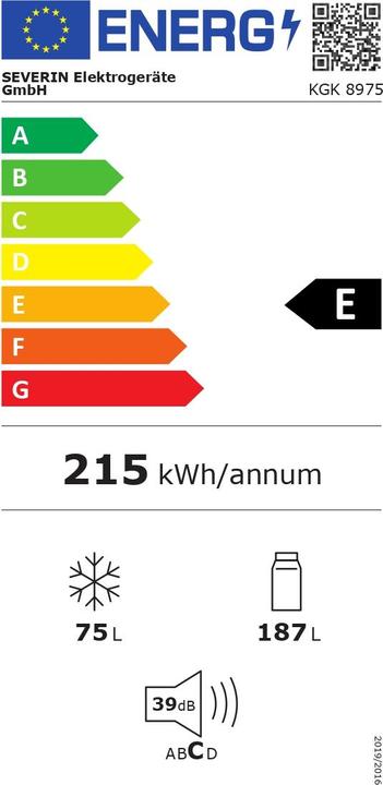 Energie-Label Severin KGK 8975 (262 l)