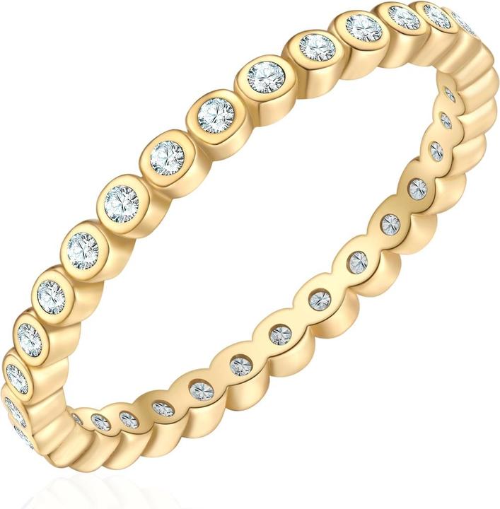 Produktbild Glanzstücke München Ring Sterling Silber gelbgold Zirkonia weiss - 38508 (56, 925 Silber)