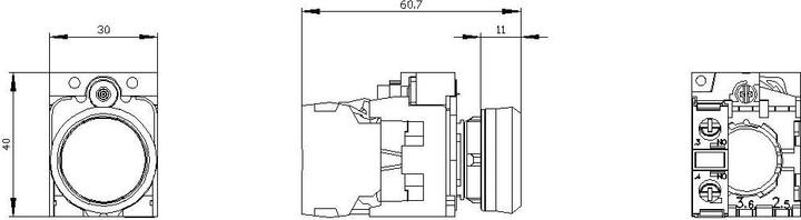 Produktbild Siemens Pushbutton, 22mm, round, green