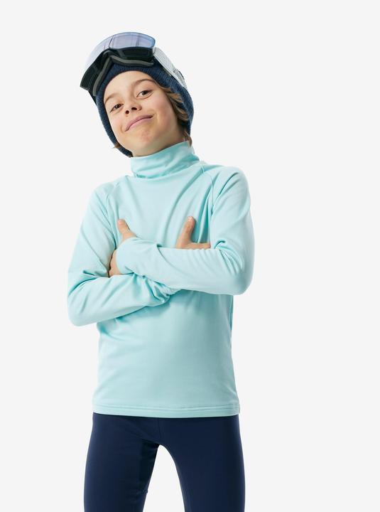 Produktbild Wedze Skiunterwäsche Funktionsshirt Kinder hoher Kragen - BL 500 türkis (116)