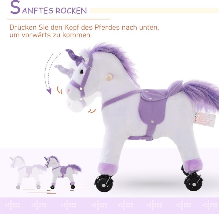 Produktbild Homcom Reitpferd auf Rollen Spielpferd