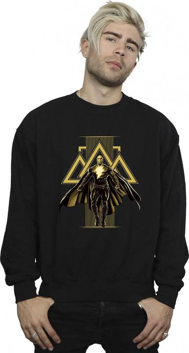 Produktbild Schwarzes Adam Rising Sweatshirt aus Baumwolle mit goldenen Symbolen (M)