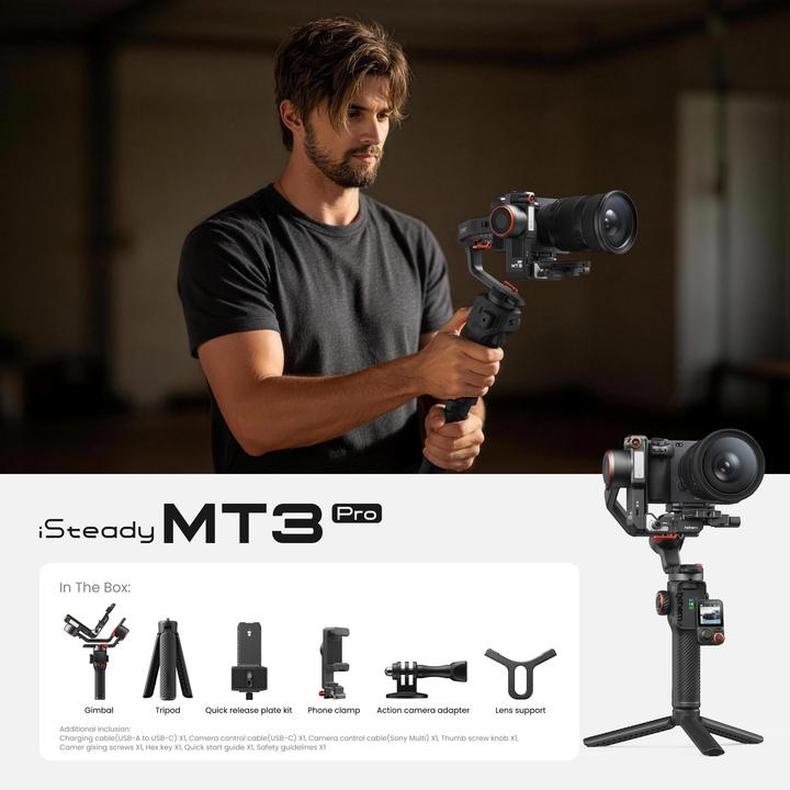 Actual product image Hohem Camera & Phone Gimbal (Action camera, Compact camera, Single-lens reflex camera, Smartphone, 2.50 kg)