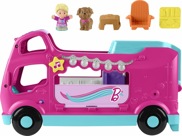 Produktbild Fisher-Price Little People Barbie Little Dreamcamper Spielset mit Lichtern und Geräuschen, 2 Figuren (85)