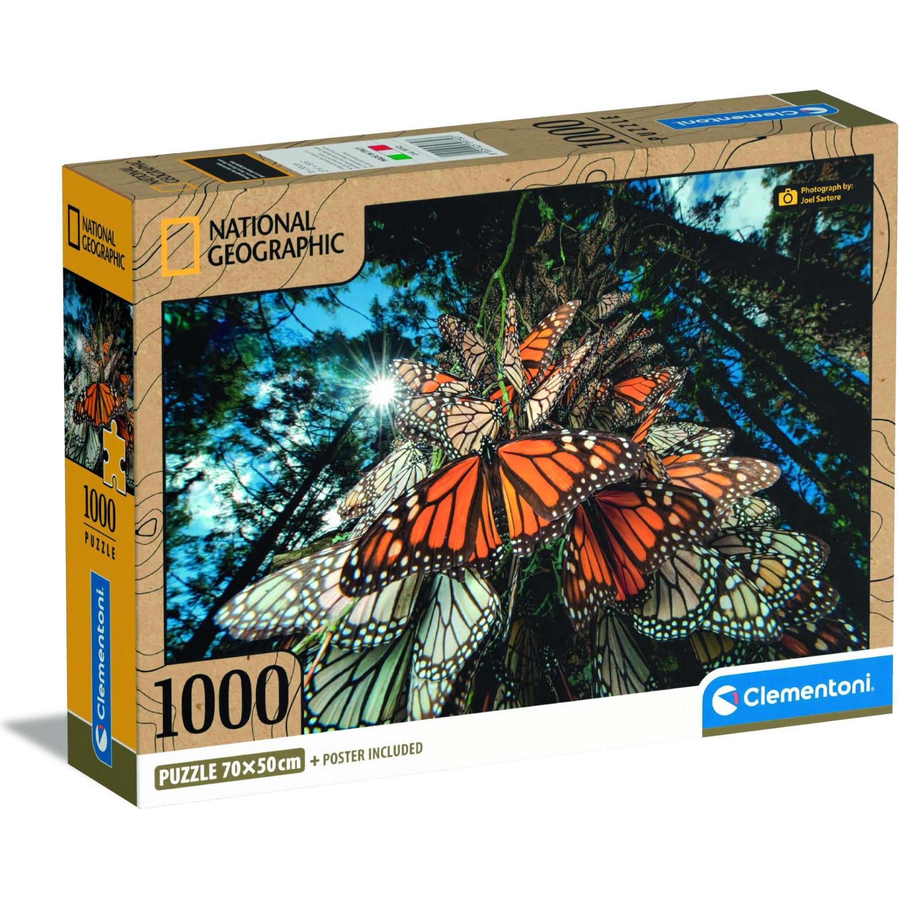 Clementoni Puzzle National Geographics - Schmetterling, 1000 Teile. (1000 Teile)