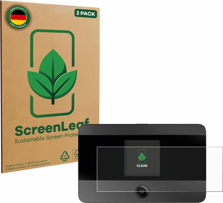 ScreenLeaf Schutzfolie für TP-Link M7350 nachhaltiger Displayschutz Display Schutz Folie Klar Transparent
