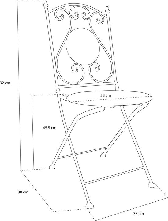 Immagine prodotto Axi Set bistrot in metallo Maxime Crema di vino (60 cm)