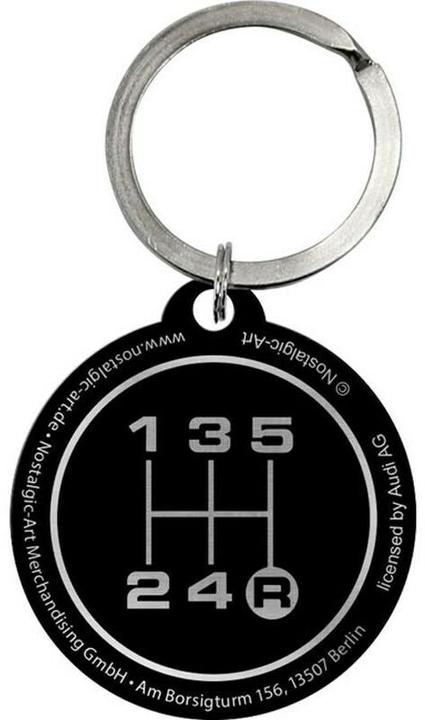 Produktbild Nostalgic-Art Merchandising Schlüsselanhänger Audi Logo Ø 4 cm, 1 Stück, Mehrfarbig