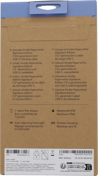 Actual product image Amazon Kindle Paperwhite Signature Edition 2024 (7", 32 GB, without advertising)