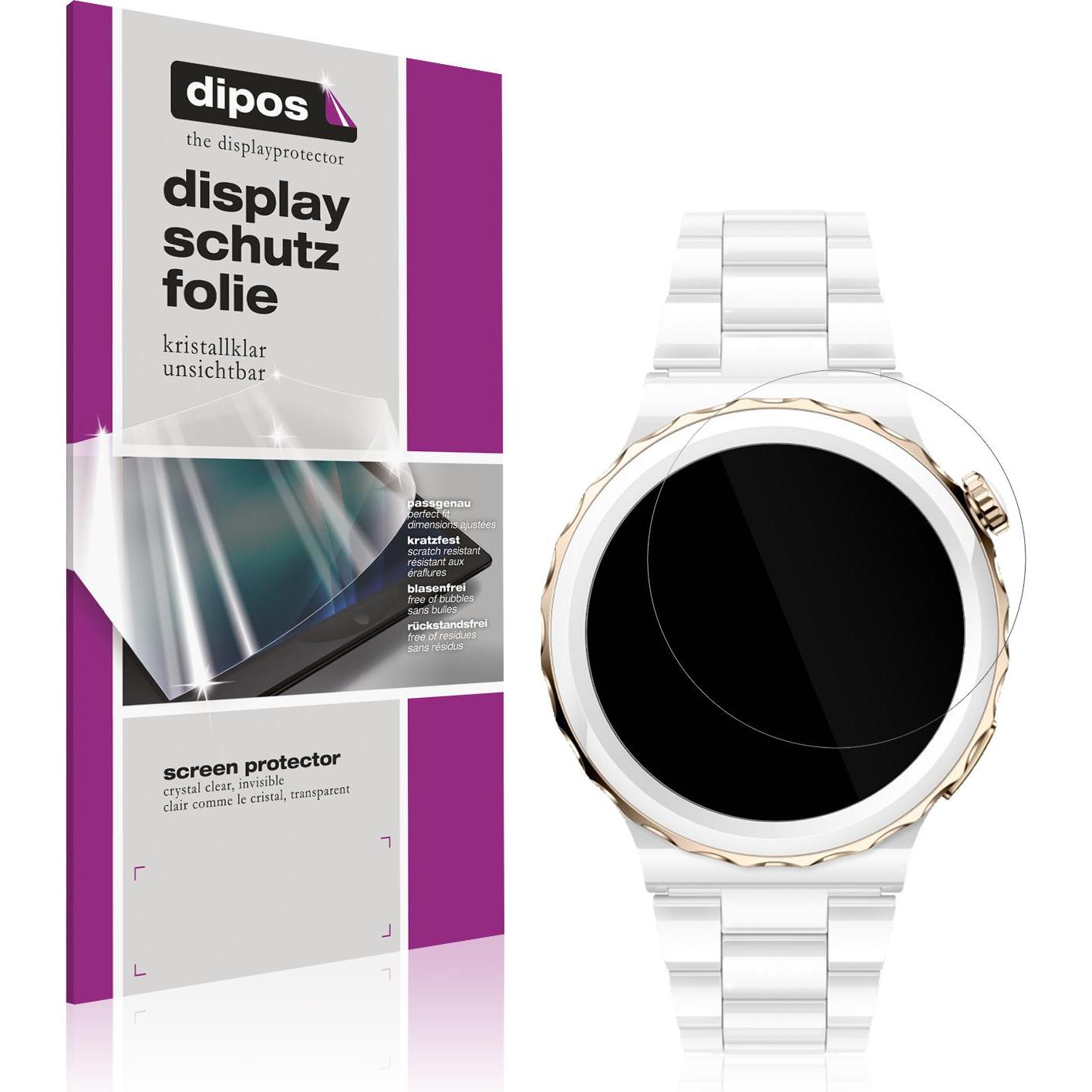 Dipos Displayschutzfolie Crystalclear, Smartwatch Schutzfolie, Transparent
