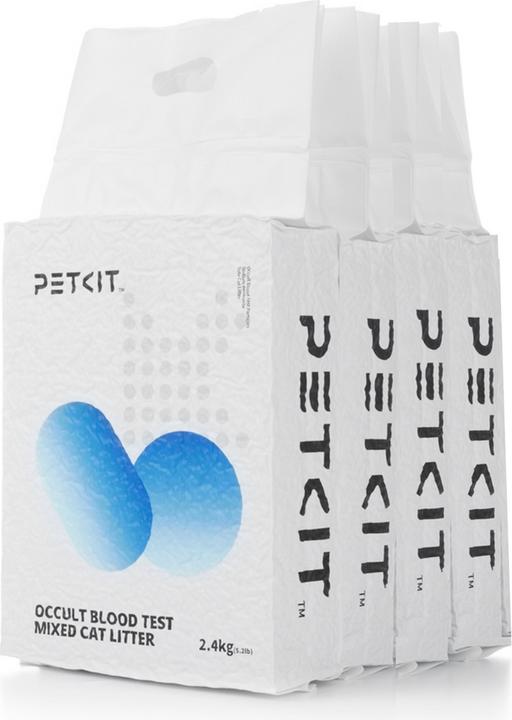 Productafbeelding Petkit Occult Bloed Test Gemengde Kattenbakvulling (4 x 2,4 kg zakken) (Bindmiddel, 9.60 kg)