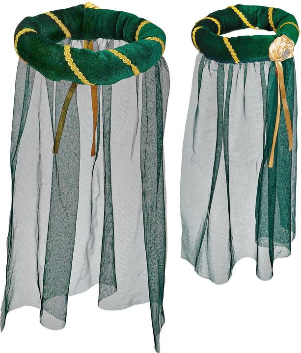 Image du produit Widmann Mittelalter Haarkranz Mit Schleier Grün